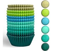 Gcardist 300 pirottini standard per muffin, per cupcake, qualità alimentare, 6 colori verdi in tinta unita (dimensioni standard)