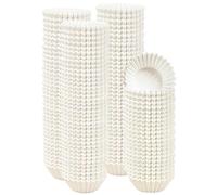 Gcardist, 500 pezzi di pirottini per mini muffin bianchi, inserti per muffin di qualità alimentare, pirottini di carta senza odore (formato piccolo)