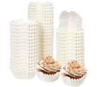Gcardist Pirottini quadrati per muffin bianchi, 200 pezzi, inodori, per uso alimentare (dimensioni standard)