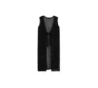 GCBKOPY Cardigan Donna,Cardigan Estivo da Donna con Scollo A V, Senza Maniche, Elegante Cardigan da Donna, Traforato, Leggero, Lungo, Copricostume per Abito da Sera, Matrimonio, Nero M