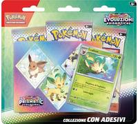 GCC Pokémon: collezione con adesivi Leafeon dell’espansione Scarlatto e Violetto - Evoluzioni Prismatiche (una carta promozionale olografica e tre buste di espansione)