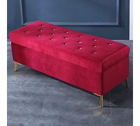 GCCSSBXF Panca ottomana di lusso con bottoni di cristallo,Panca imbottita in velluto della fine del letto,Mobili decorativi moderni soggiorno poggiapiedi panca scarpe ingresso