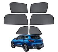GCcv Tendine Parasole Auto Bambini Parasole per Finestrini Laterali per Kadjar 2015-2022 Tendine Parasole Protezione UV Tende Magnetiche Nero,Front+Rear+Triangular-window-6PCS