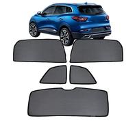 GCcv Tendine Parasole Auto Bambini Parasole per Finestrini Laterali per Kadjar 2015-2022 Tendine Parasole Protezione UV Tende Magnetiche Nero,Rear+Triangular+Back-windscreen-5PCS