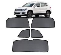 GCcv Tendine Parasole Auto Bambini Parasole per Finestrini Laterali per Tiguan 5N 2007-2016 Tendine Parasole Protezione UV Tende Magnetiche Nero,Rear+Triangular+Back-windscreen-5PCS