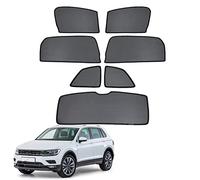GCcv Tendine Parasole Auto Bambini Parasole per Finestrini Laterali per Tiguan AD 5Seat 2016-2023 Tendine Parasole Protezione UV Tende Magnetiche Nero,7PCS