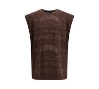 GCDS Brown Cotton T-Shirt - M