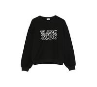 Gcds felpa bambina con logo glitter nero 5a