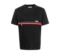 GCDS - Magliette Nera con Logo sul Bordo - - Tops - Uomo - Nero - M