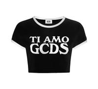 GCDS - T-shirt Crop Ti Amo - - Tops - Donna - Nero - M