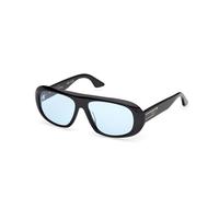 GCDS Unisex GD0067 GIULIANO 01V Occhiali da sole Acetato Nero Blu Squadrata Normale