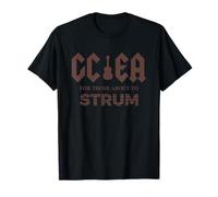 GCEA for Those To Strum - Ukulele Rocker Design Marrone Maglietta