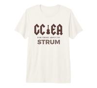 GCEA for Those To Strum - Ukulele Rocker Design Marrone Maglietta Premium