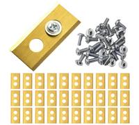 GCemptDMd Accessorio per utensile Elettrico a Doppio Foro in Acciaio Inossidabile Resistente all'Usura della taglierina per Tosaerba da 30 36 Pezzi(Gold 30PCS)