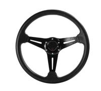 GCemptDMd Volante sportivo da 350 mm in alluminio PU da 14 pollici compatibile con il gioco di corse di simulazione di deriva universale(black)