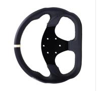 GCemptDMd Volante sportivo in pelle da 13 pollici 330 mm universale PCD da 70 mm compatibile con i giochi di deriva di kart da corsa di simulazione per PC(Leather-White)