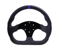 GCemptDMd Volante sportivo in pelle da 13 pollici 330 mm universale PCD da 70 mm compatibile con i giochi di deriva di kart da corsa di simulazione per PC(Leather-Blue)
