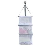 Gcerfby Foldable Hanging Mesh Dryer, Clothes Drying Basket, 3-layer Mesh Sweater Drying Rack, Foldable Windproof Drying Basket Racks, Household Clothes Air Dryer With Hook for Indoor Outdoor