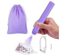 Gcerfby Penna elettrica con strass, senza fili, con 3 ventose, regolabile, ricaricabile, per laboratori di comunità, organizzatori di matrimoni