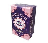 Gcerfby Tarocchi PRISM Pastel, design portatile, 12x7cm, 78 pezzi Fantasy Simbolismo spirituale Tarot mazzo, set di forti mistici, facile da usare, per la divinazione, lettori psichici