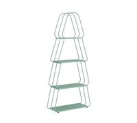 GCGC Libreria Ad Albero, Libreria In Metallo A 4 Ripiani Da Pavimento, Ripiani Verticali For Libri, CD, Riviste, Decorazioni (include Solo La Libreria)(Green)