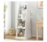 GCGC Libreria Girevole, Libreria Girevole Con Esposizione A 360°, Libreria A Forma Di Albero For Bambini A 4 Livelli For Asilo, Camera Da Letto, Soggiorno (include Solo Libreria)(White)