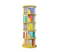 GCGC Libreria Girevole, Libreria Girevole Da Pavimento A 3/4/5/6 Ripiani, Scaffale Girevole For Bambini For Soggiorno Asilo (include Solo Libreria)(5 Tier-50x50x160cm)