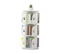 GCGC Libreria Girevole, Scaffale Girevole Angolare A 2/3/4/5/6 Livelli, Scaffale Con Supporto Da Pavimento For Asilo, Camera Da Letto, Soggiorno (include Solo Libreria)(3 Tier-50x50x97cm)