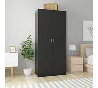 GCHDHAPB Armadi & Stoccaggio, Armadi & Armadi - Armadio Nero 90x52x200 cm Legno Ingegnerizzato