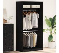 GCHDHAPB Armadio Rovere Nero - 100x50x200 cm, Realizzato in Legno Ingegnerizzato