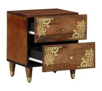 GCHDHAPB Comodino Marrone Miele Legno massello Sheesham 40 x 33 x 46 cm