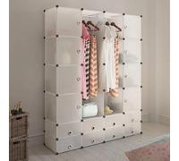 GCHDHAPB Home-Armadi & Storage,Armadi & Armadi,Armadio Modulare 18 Scomparti Bianco 37x146x180.5 cm