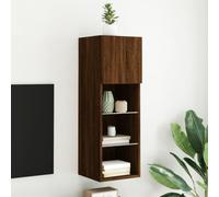 GCHDHAPB Home-Entertainment Centri & Supporti Tv Mobile TV con Luci LED Rovere Marrone 30.5x30x90 cm
