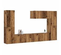 GCHDHAPB Home-Entertainment Centri & Supporti TV, Mobili TV a parete 7 pz Legno Antico Ingegnerizzato Legno