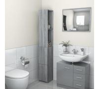 GCHDHAPB Home-Furniture Set, Set di mobili da bagno, Mobile da bagno grigio Sonoma 25x26.5x170 cm Legno ingegnerizzato