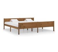 GCHDHAPB Home-Letti e accessori,Telaio del letto e del letto,Giroletto senza materasso Legno di pino massello marrone miele 200x200 cm