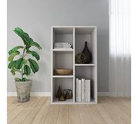 GCHDHAPB Home-Shelving, librerie e mensole in piedi, libreria/credenza laccato bianco lucido 50 x 25 x 80 cm in legno ingegnerizzato