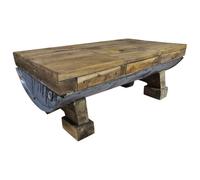 GCHDHAPB Home-Tables, tavolini d'accento, tavolini, tavolino da caffè in legno riciclato misto 90 x 50 x 35 cm