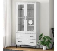 GCHDHAPB OSLO - Libreria con gambe in metallo, 85 x 35 x 172,5 cm, colore: bianco