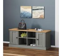 GCHDHAPB Panche per la casa, panche portaoggetti e ingresso, panca per scarpe, Vigo, grigio, 106 x 35 x 45 cm, in legno massello di pino