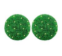 GCHDHAPB Sfere di bosso artificiali con luci a LED 2 pz verde 35 cmHome & Garden Decor Flora artificiale
