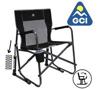 GCI Outdoor Freestyle Sedia a Dondolo Esterno Con Portabibite Nero