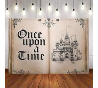GCIREC 15x8ft Sfondo Libro Delle Fiabe C'era una Volta Magia del Castello Antico Famiglia Festa Fotografia Sfondo Banner di Studio fotografico Bambini Fotografia Props