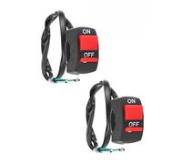 GCLANXI 2 pezzi Interruttore di spegnimento fiamma universale for manubrio moto Pulsante di accensione/spegnimento for moto Motore ATV Bici DC12V/10A Nero(2pcs)