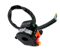 GCLANXI For 1 pz. Interruttori for manubrio moto multifunzionali da 22 mm, clacson, faro elettrico, indicatore di direzione, pulsante di avviamento di emergenza, spegnimento fiamma