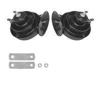 GCLANXI For clacson ad aria compressa universale for auto 12V 24V Kit di allarme elettrico a lumaca for moto, camion, SUV, barche, veicoli(Black 12V 2PCS)