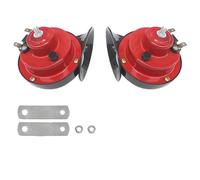 GCLANXI For clacson ad aria compressa universale for auto 12V 24V Kit di allarme elettrico a lumaca for moto, camion, SUV, barche, veicoli(Red 12V 2PCS)