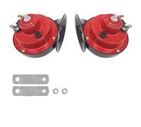 GCLANXI For clacson ad aria compressa universale for auto 12V 24V Kit di allarme elettrico a lumaca for moto, camion, SUV, barche, veicoli(Red 24V 2PCS)