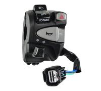 GCLANXI Interruttore manubrio moto con luce di sorpasso, luce di emergenza, pulsante clacson, spia di segnalazione, indicatore di direzione for Honda Click150 sinistra