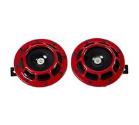 GCLANXI Kit clacson elettrico compatto Hella Super Loud 12V 115DB for auto e moto, 2 pezzi, rosso e nero